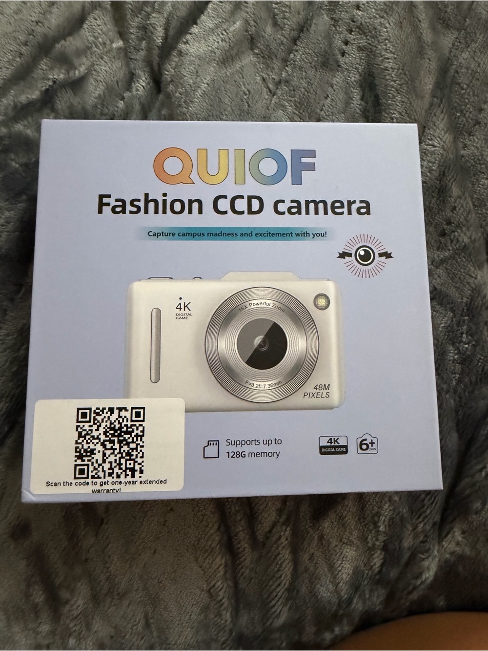White Fashion CCD Camera - 4K, 48MP